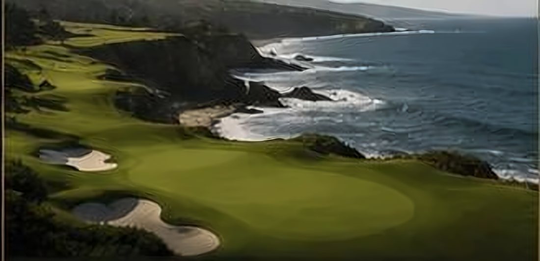 Illustration inspired by Pebble Beach